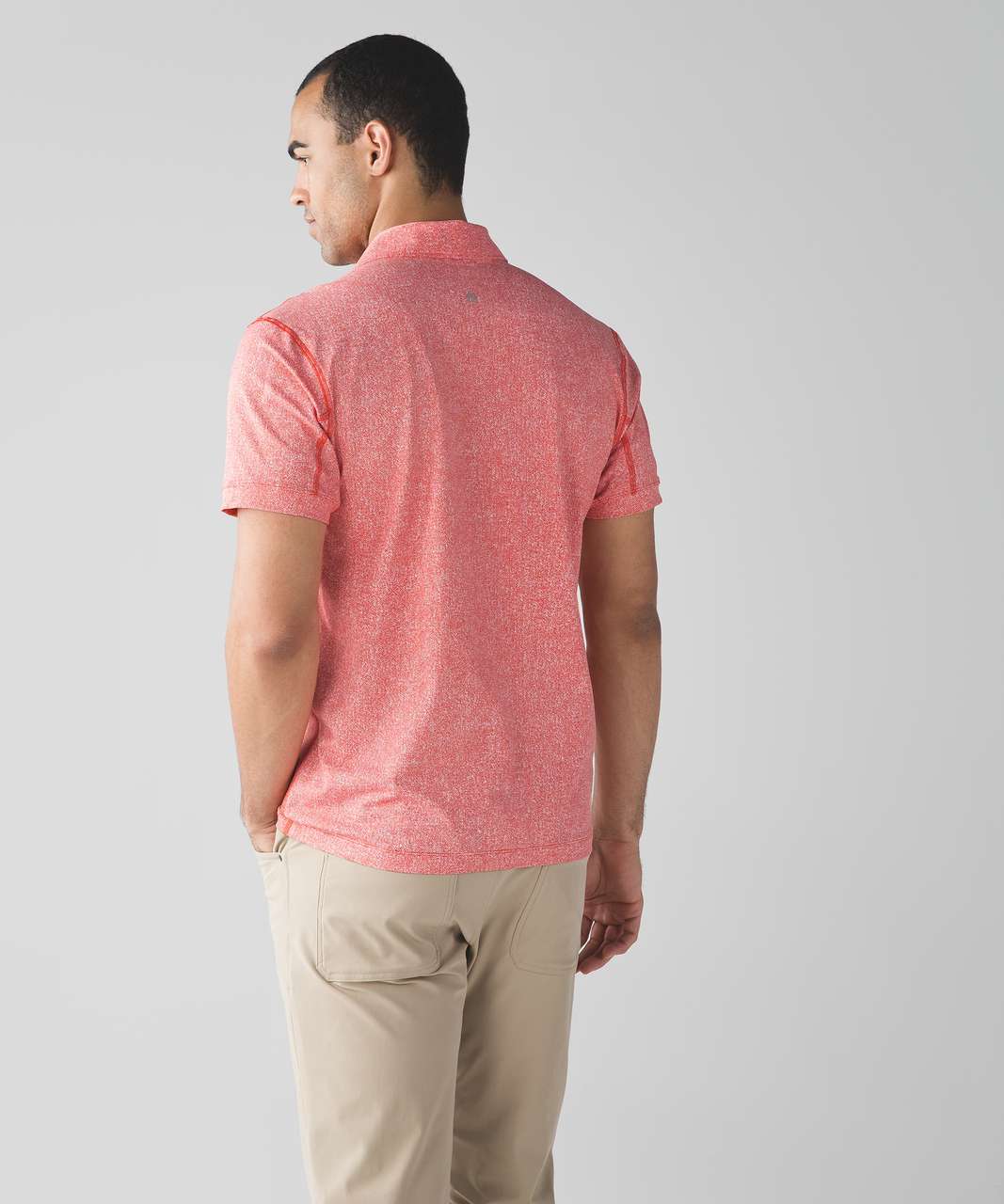 Lululemon Propel Polo - Linen Texture White Prince Red