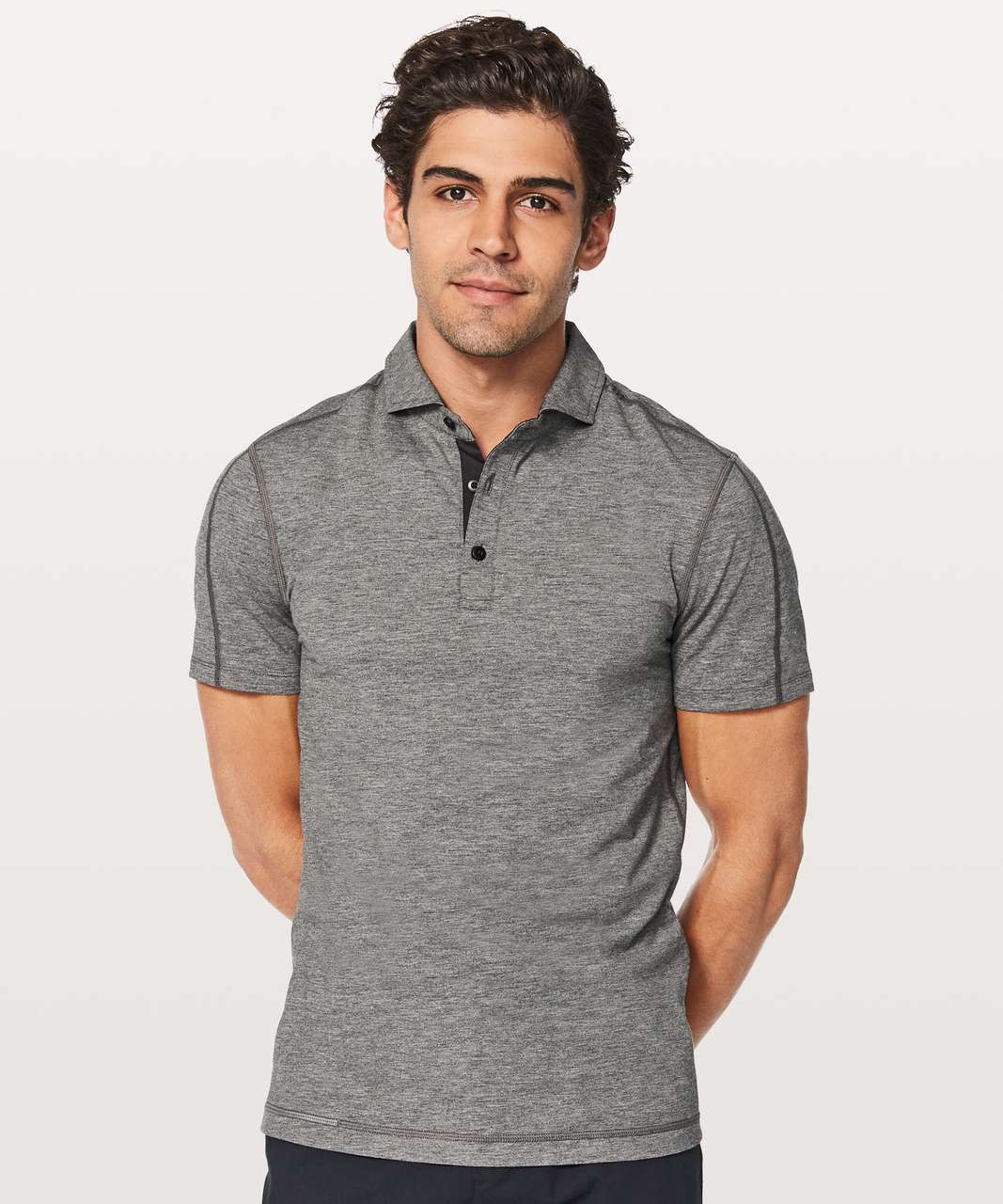 Lululemon Evolution Long Sleeve Polo Shirt - Black - lulu fanatics