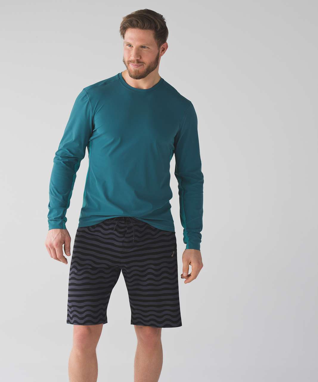 Lululemon Block Out Long Sleeve - Desert Teal / River Cut Arctic Teal Desert Teal