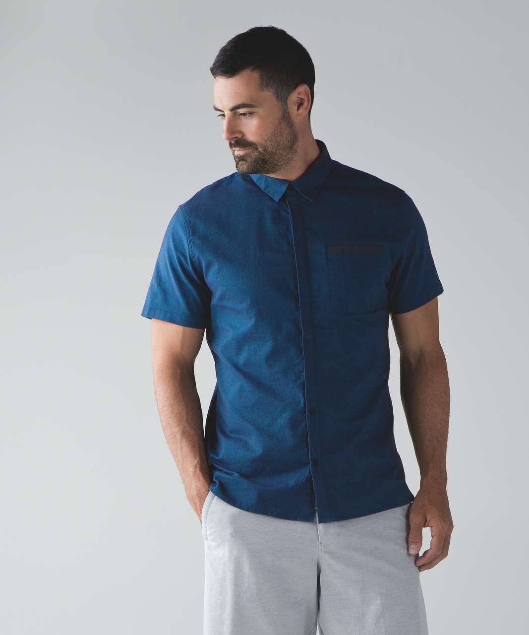 Lululemon Summer Fridays Buttondown - Desert Teal / Naval Blue