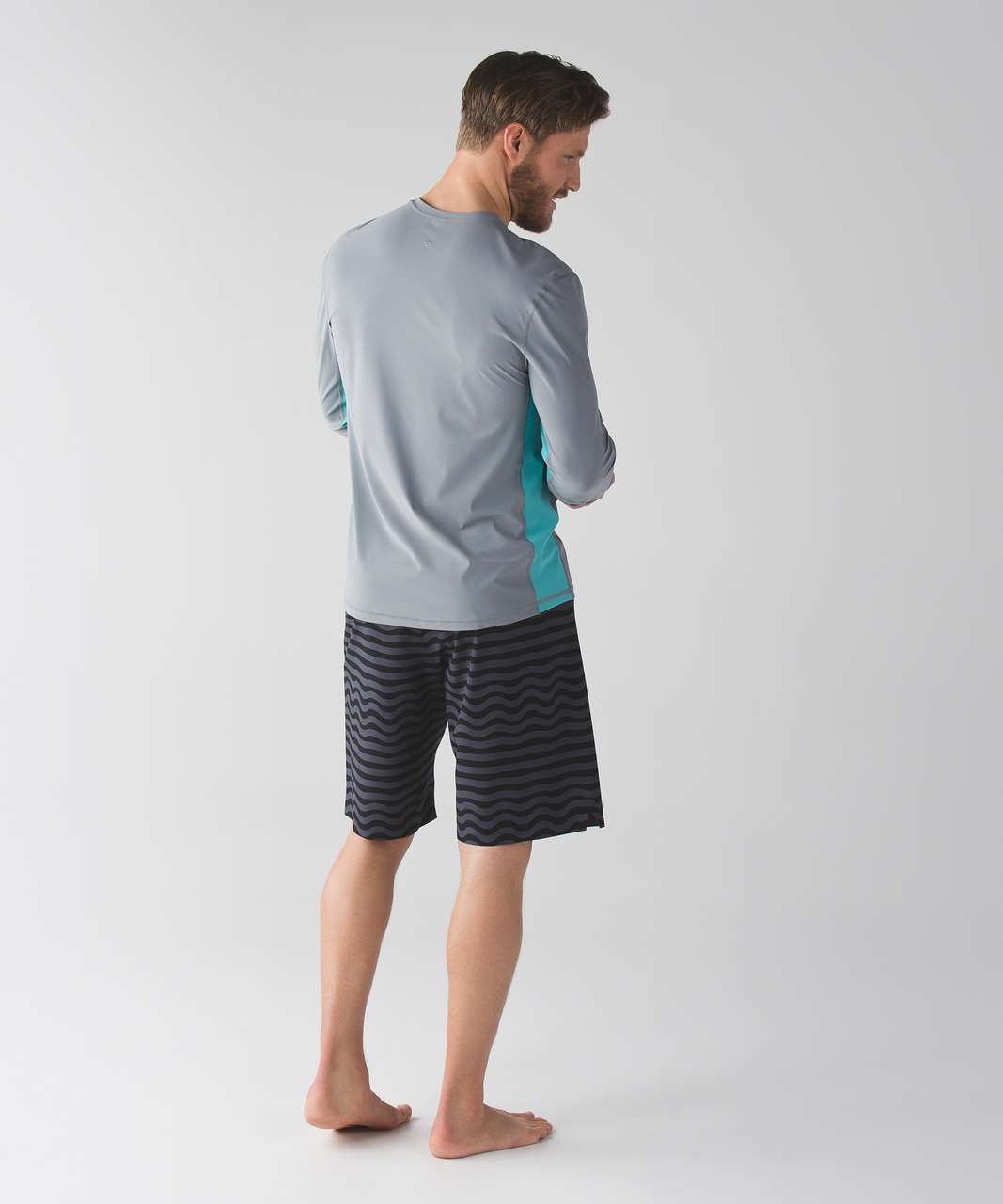 Lululemon Block Out Long Sleeve - Battleship / Arctic Teal