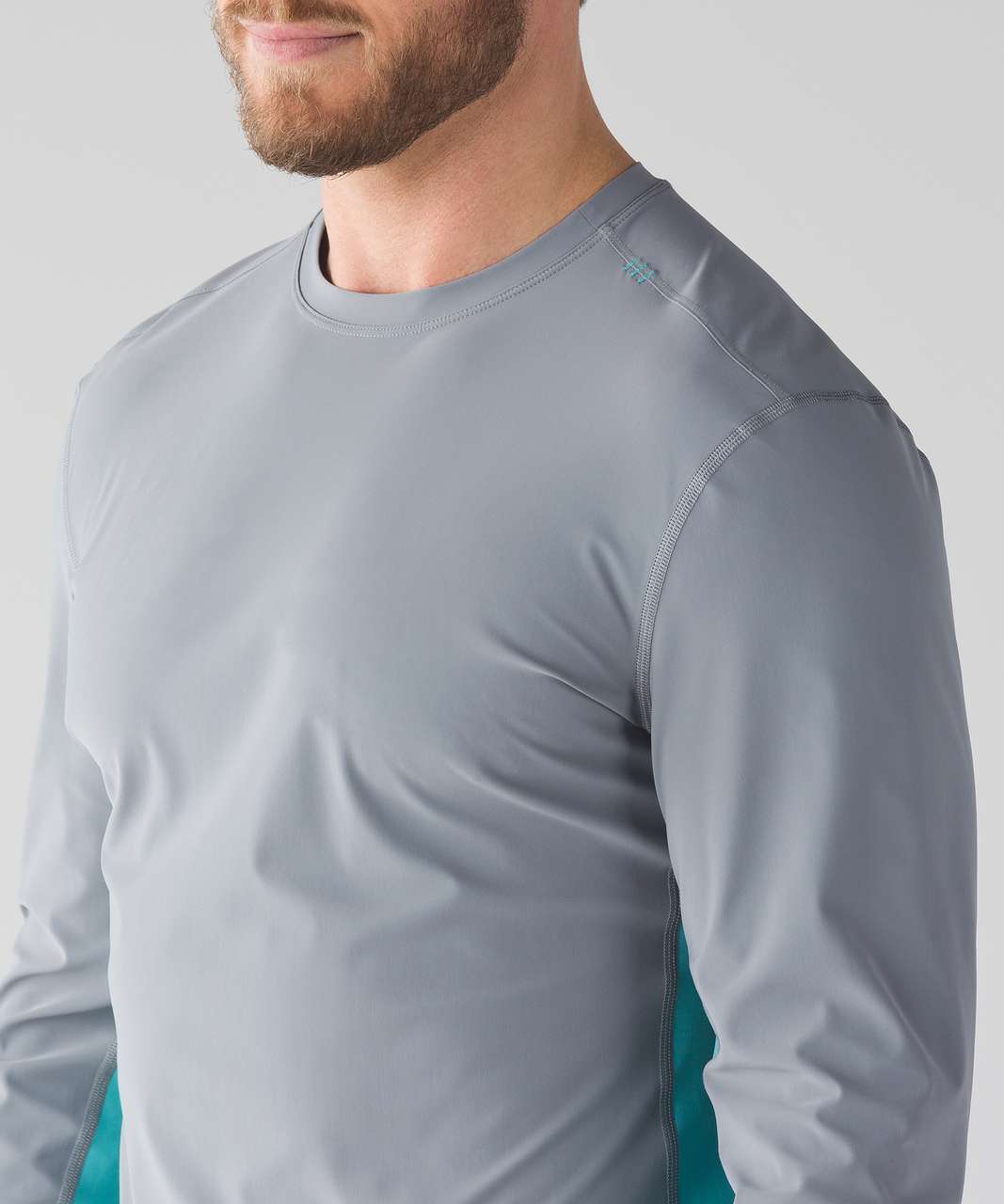 Lululemon Block Out Long Sleeve - Battleship / Arctic Teal