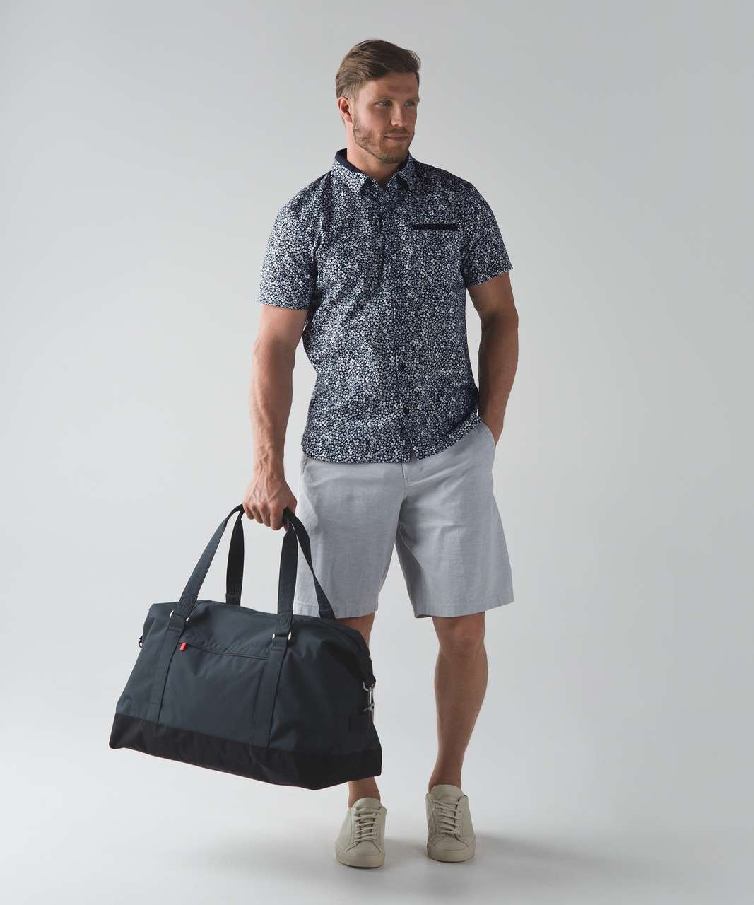 Lululemon Summer Fridays Buttondown - Citrus Dobby White Inkwell