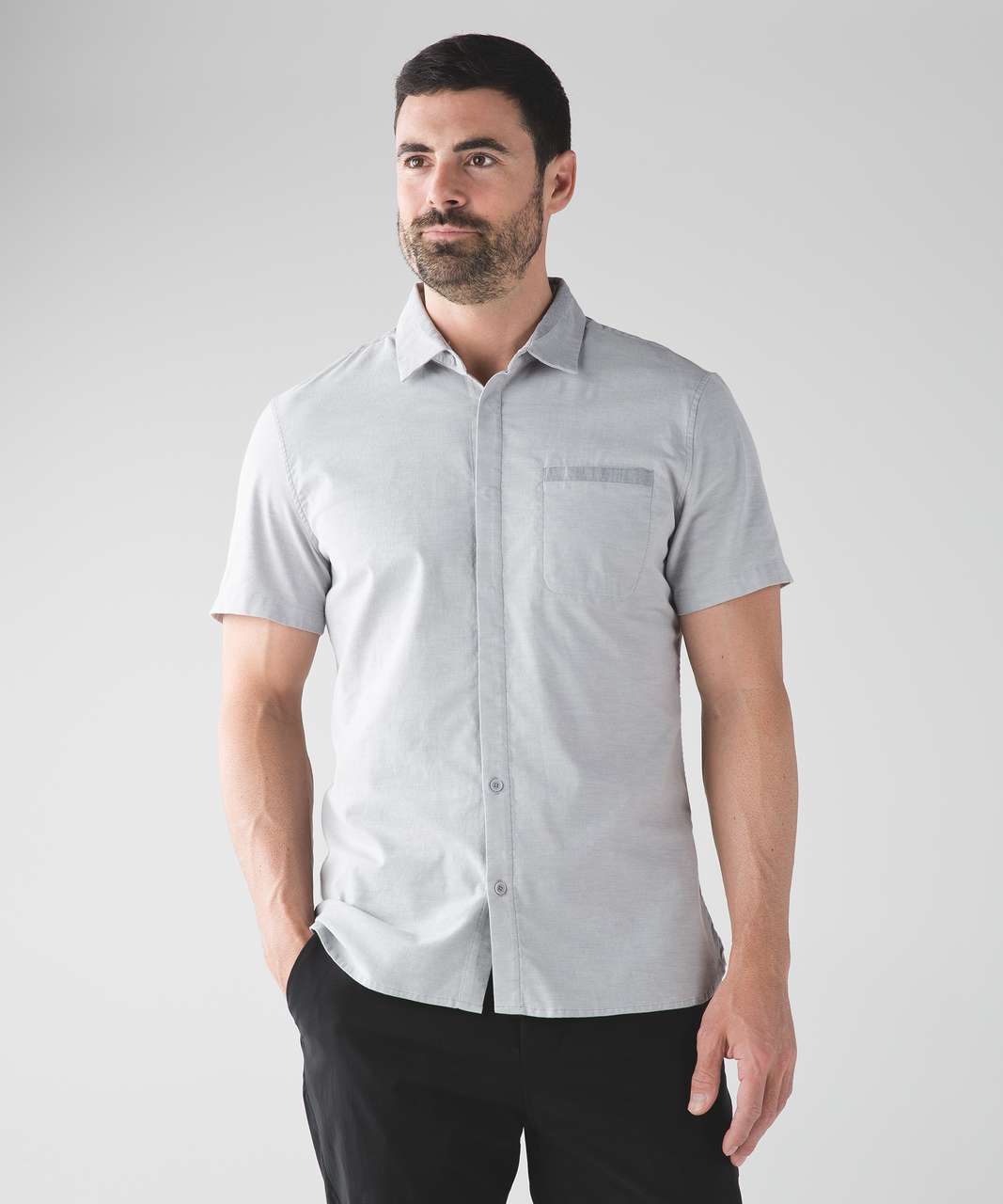 Lululemon Summer Fridays Buttondown - Battleship / Silver Spoon