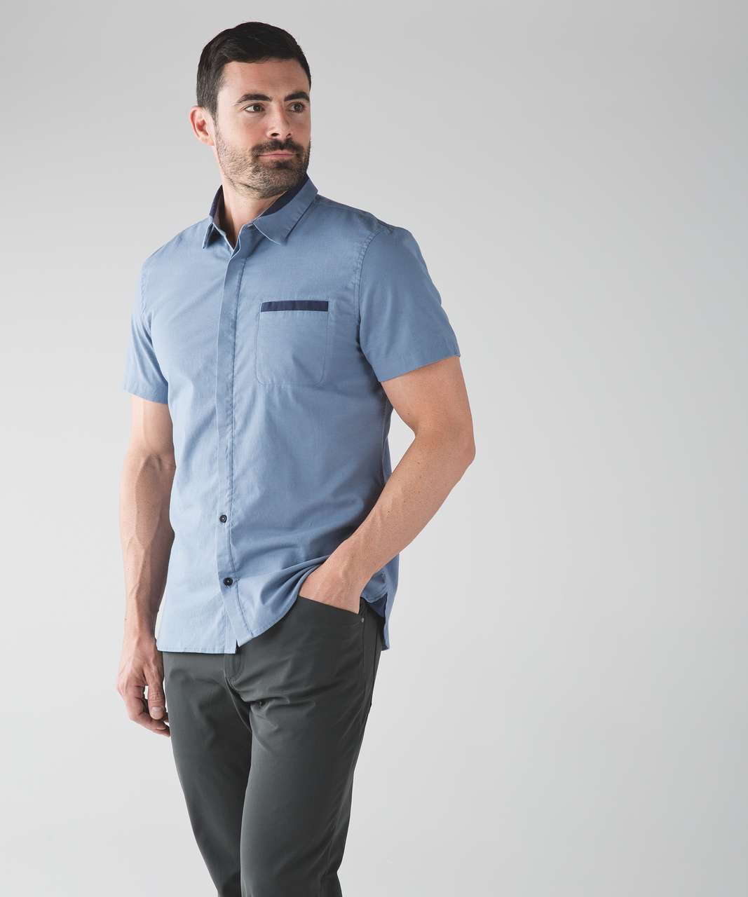 Lululemon Summer Fridays Buttondown - Blue Denim / Blue Denim