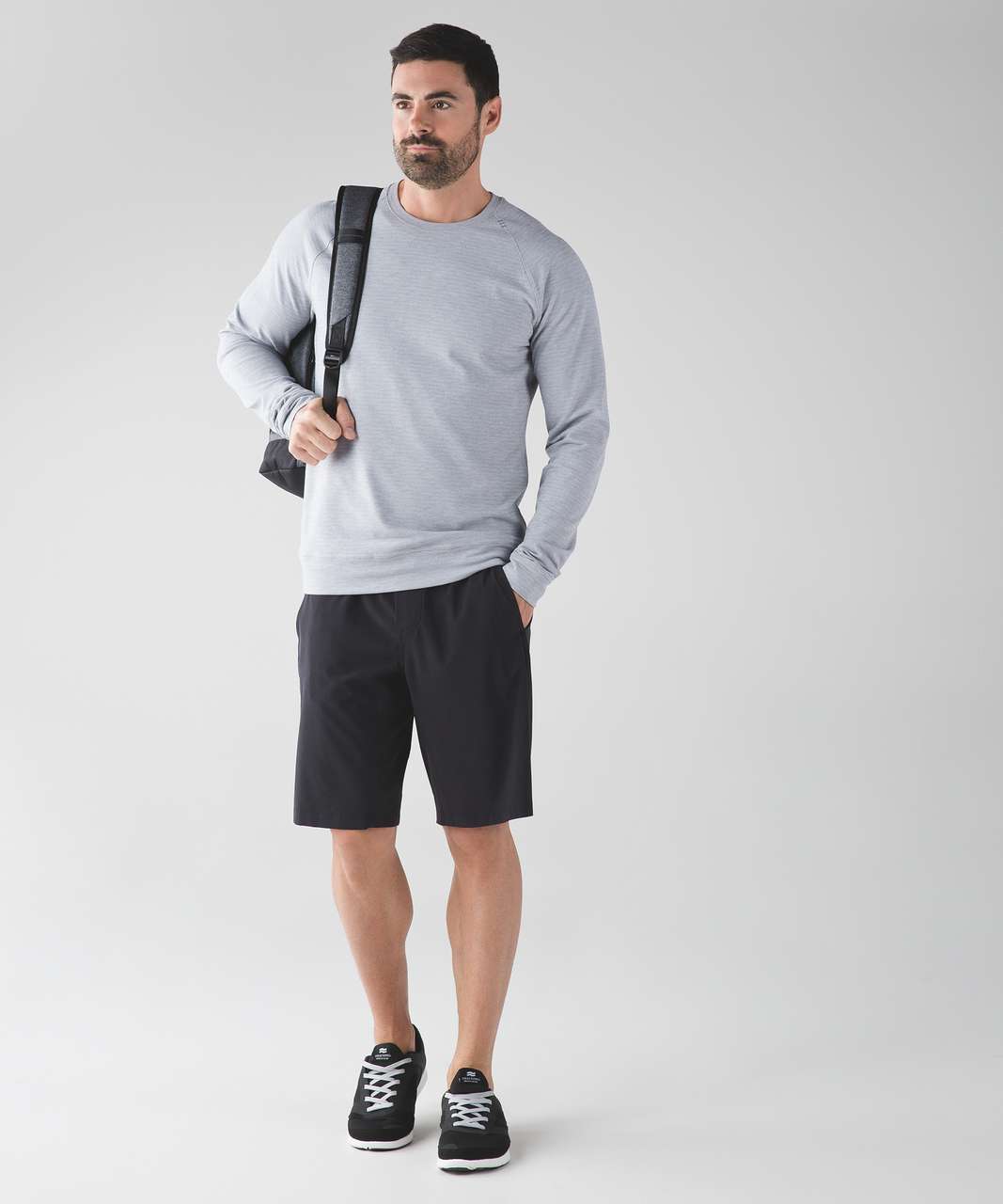 Lululemon Slitstream Long Sleeve Crew - Slate / Silver Spoon