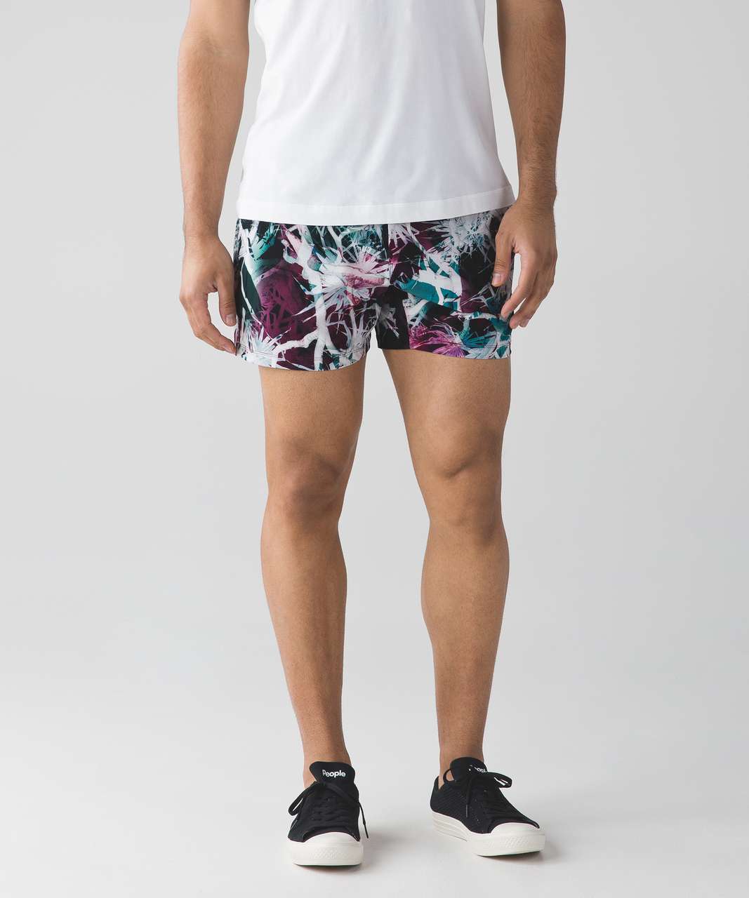 Lululemon Thigh Tide 5" - Palms From Below White Multi