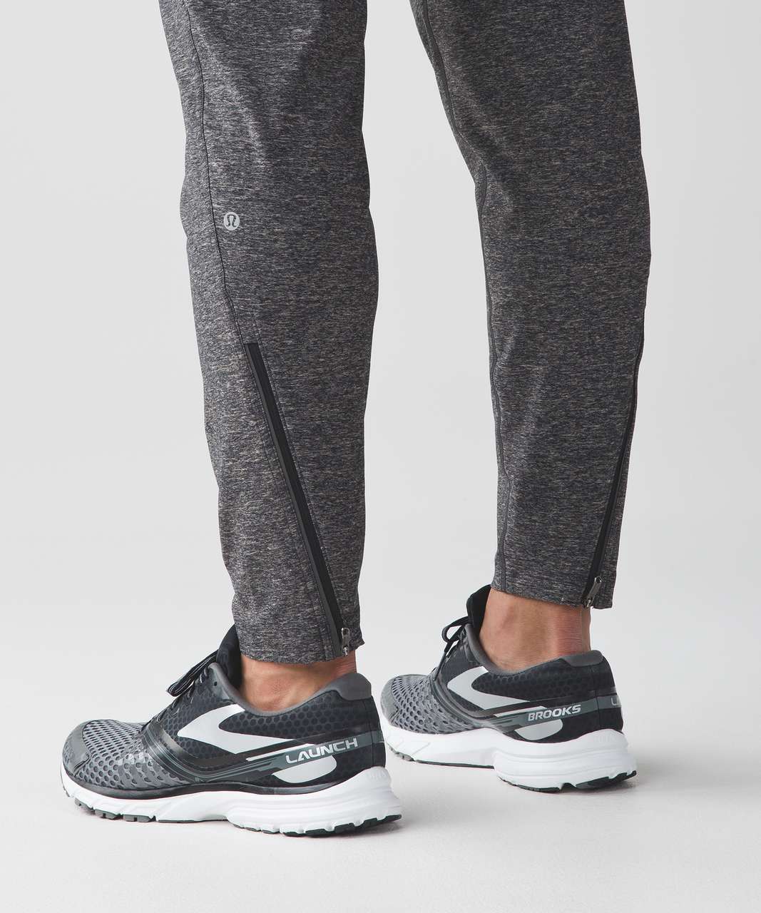 Lululemon Surge Pant - Heathered Black - lulu fanatics