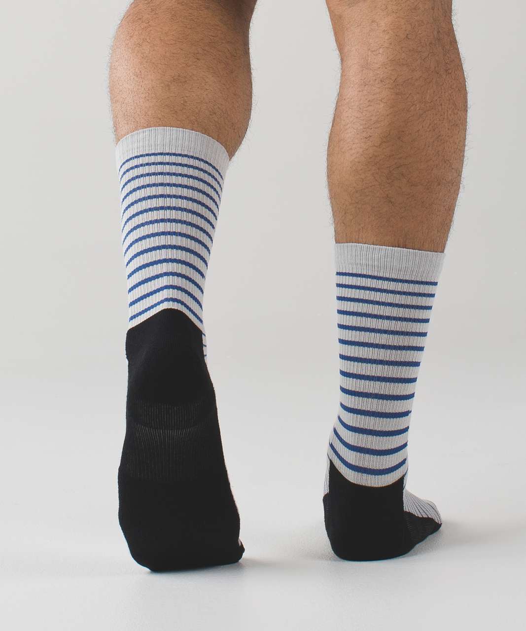 Lululemon Crew Sock Silver - Silver Spoon / Dark Cobalt / Black