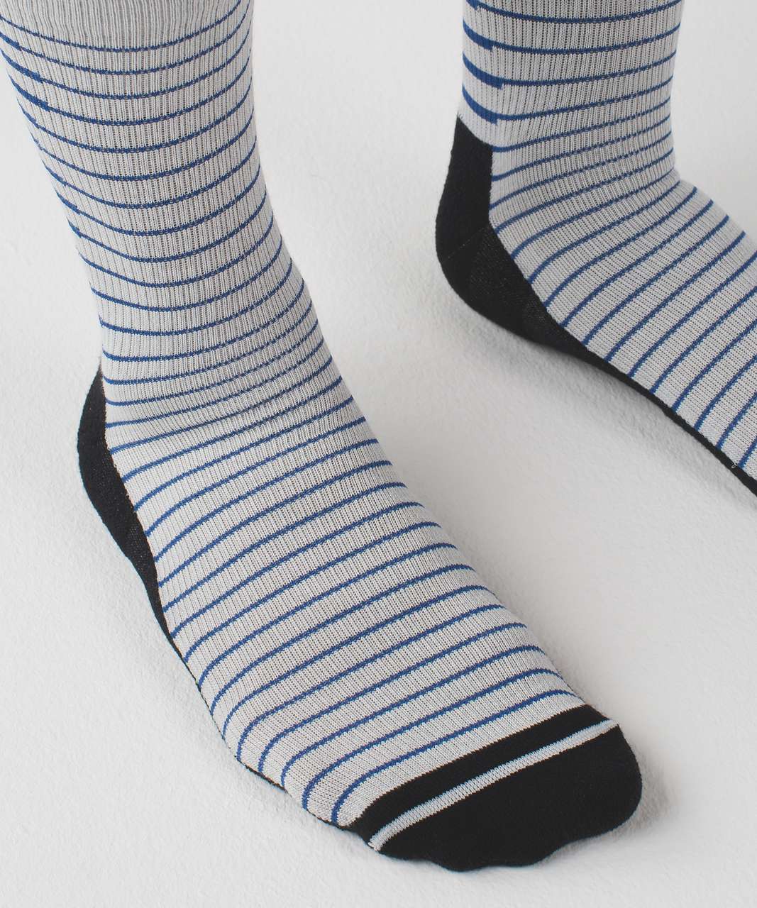 Lululemon Crew Sock Silver - Silver Spoon / Dark Cobalt / Black