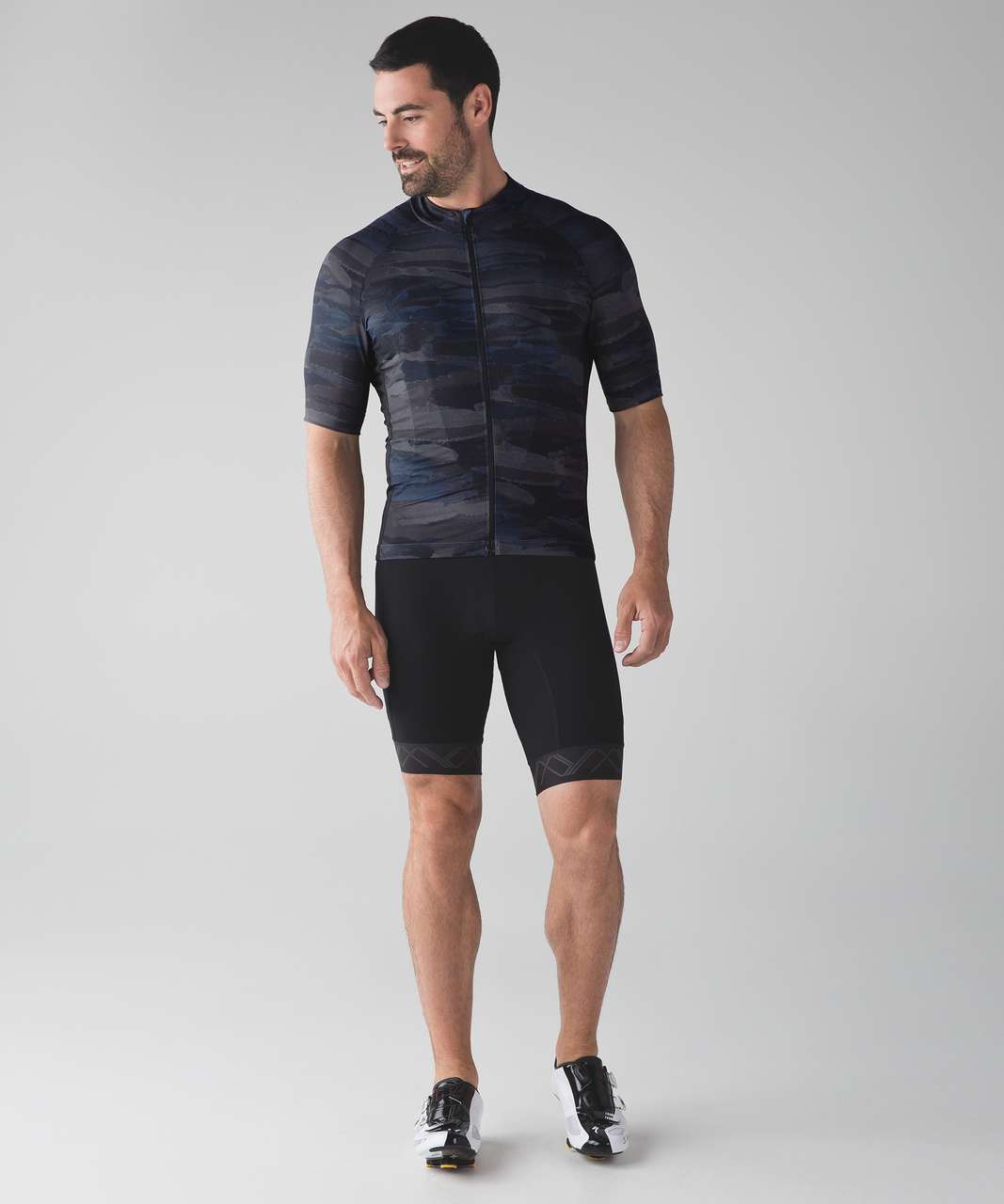 Lululemon Three Peaks Jersey Silver - Cactus Camo Deep Coal Black/black