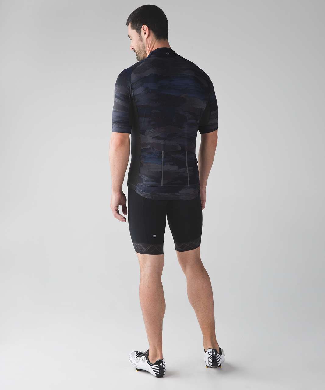 Lululemon Three Peaks Jersey Silver - Cactus Camo Deep Coal Black/black