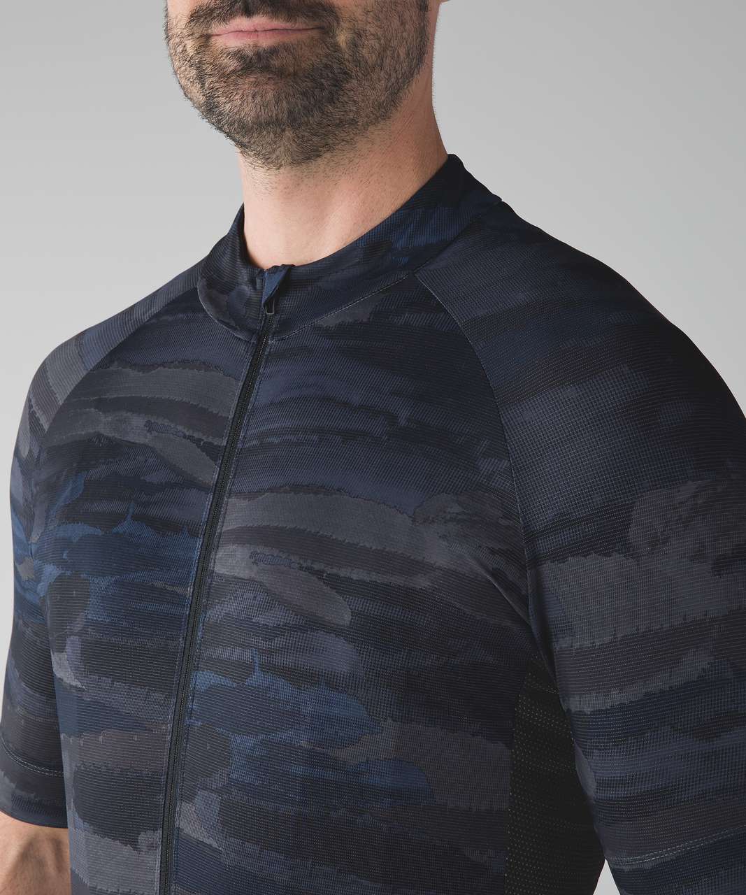 Lululemon Three Peaks Jersey Silver - Cactus Camo Deep Coal Black/black