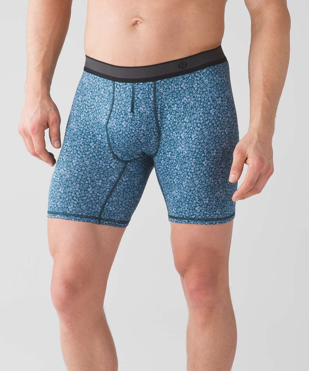 Lululemon No Boxer Boxer (The Long One) - Citrus Dobby Tempest Blue Desert  Teal - lulu fanatics