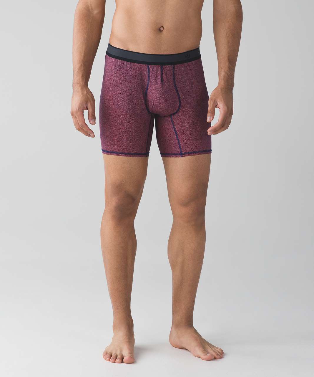 Lululemon No Boxer Boxer (The Long One) - River Cut Cape Red Rugged Blue