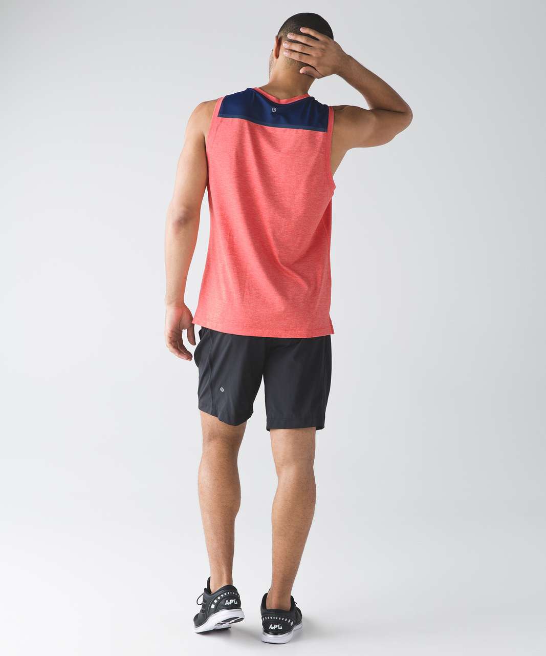 Lululemon Train and Gain Sleeveless - Heathered Prince Red / Hero Blue