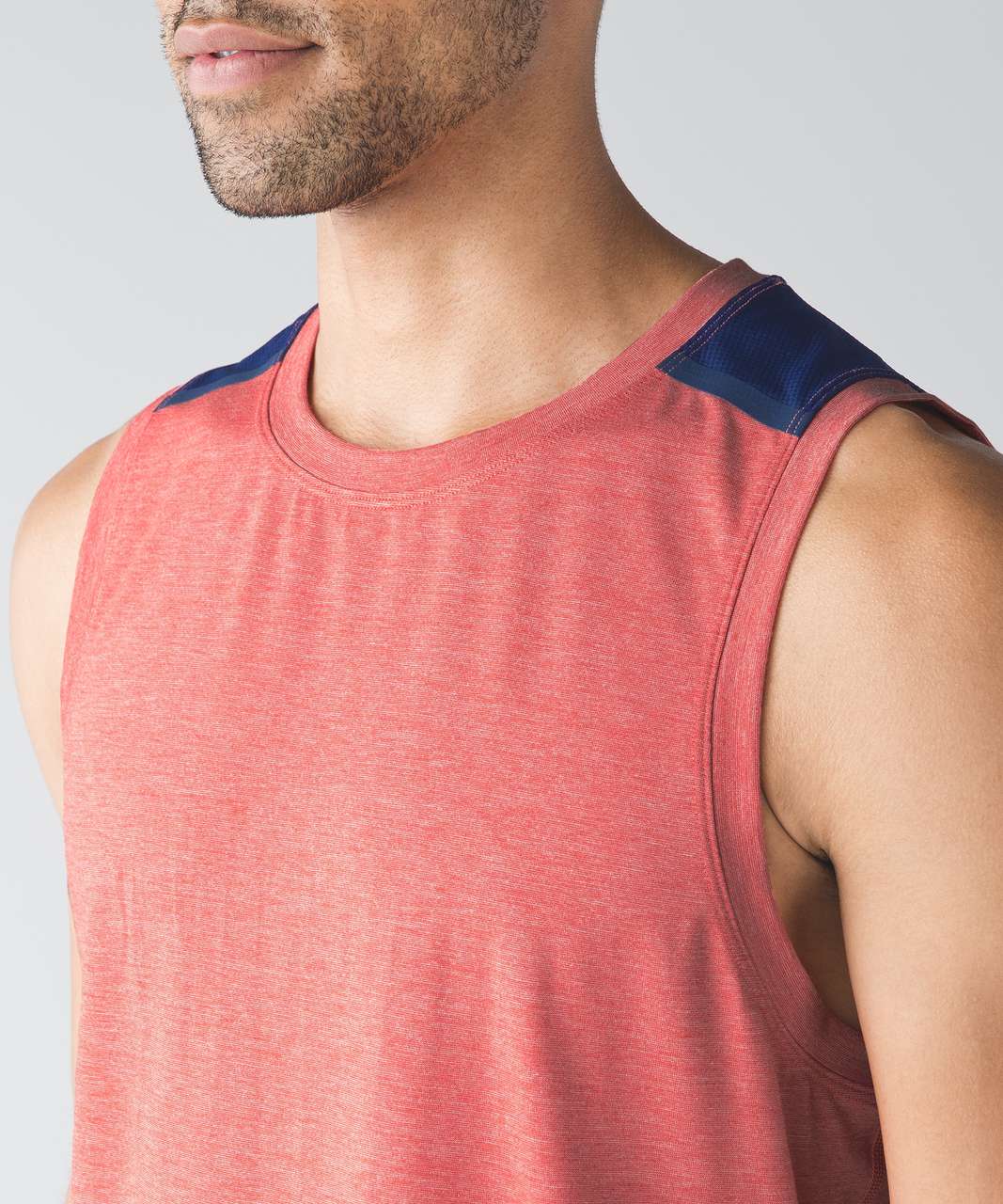 Lululemon Train and Gain Sleeveless - Heathered Prince Red / Hero Blue