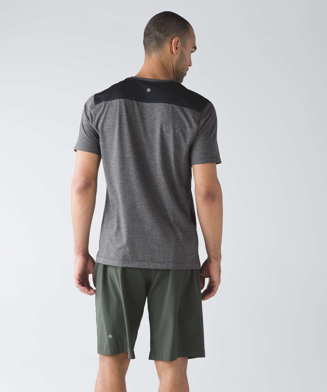 Lululemon Train and Gain Short Sleeve - Heathered Black