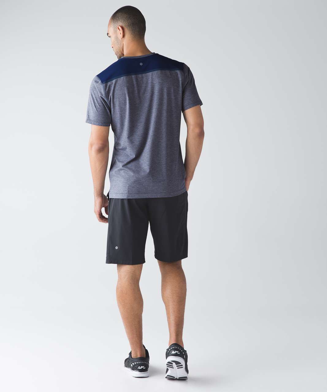 Lululemon Train and Gain Short Sleeve - Heathered Hero Blue