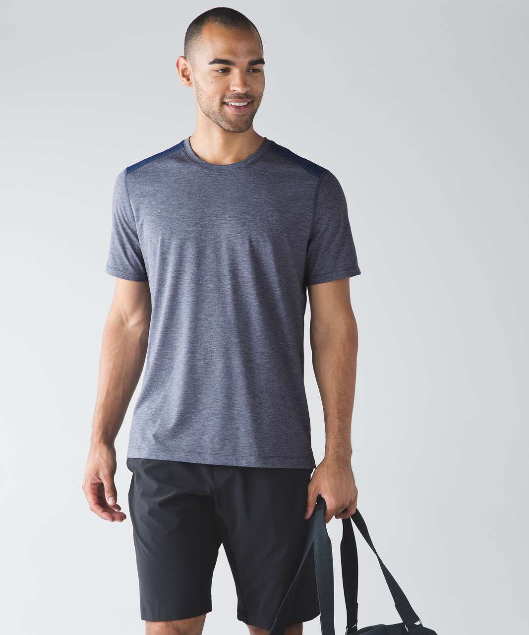 Lululemon Train and Gain Short Sleeve - Heathered Hero Blue