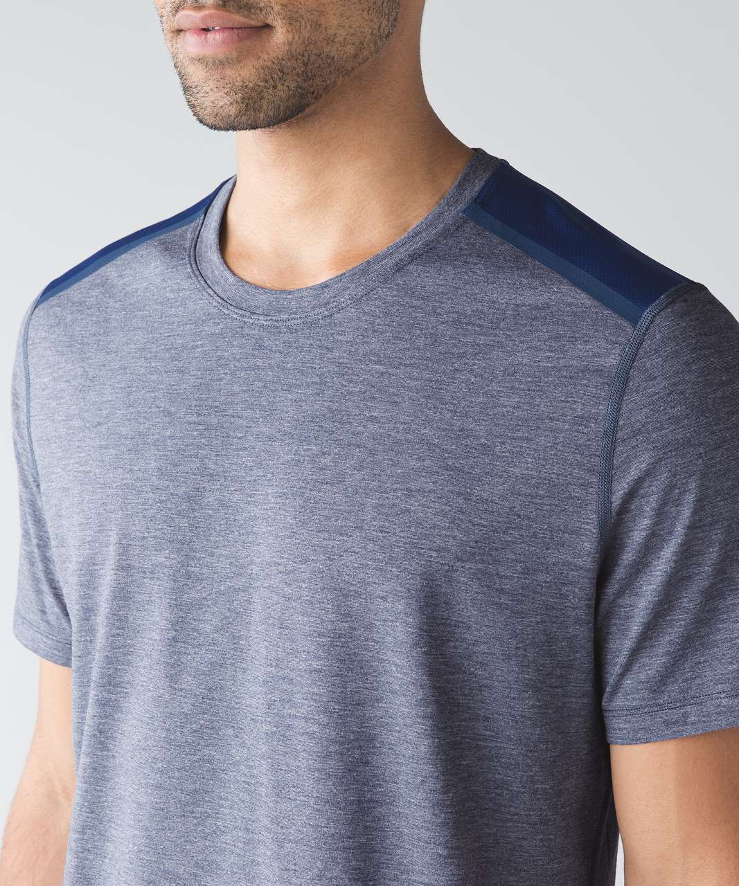 Lululemon Train and Gain Short Sleeve - Heathered Hero Blue