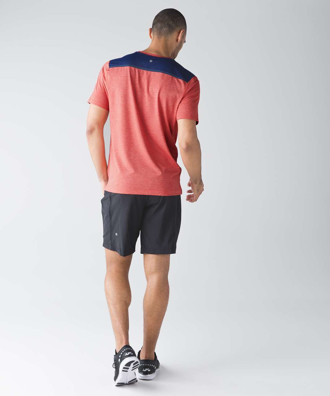 Lululemon Train and Gain Short Sleeve - Heathered Prince Red / Hero Blue