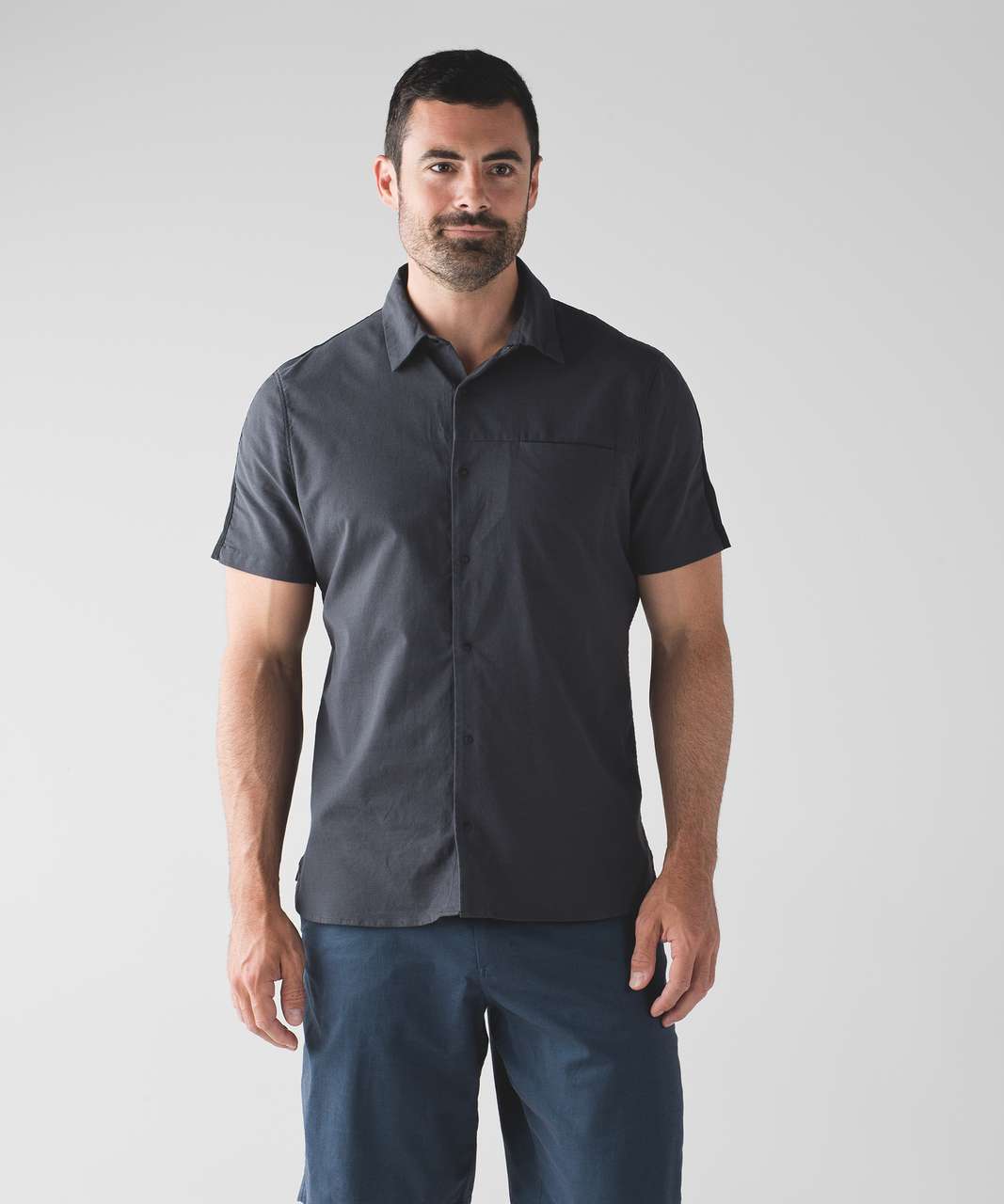 Lululemon Snap To It Short Sleeve - Black / Deep Coal