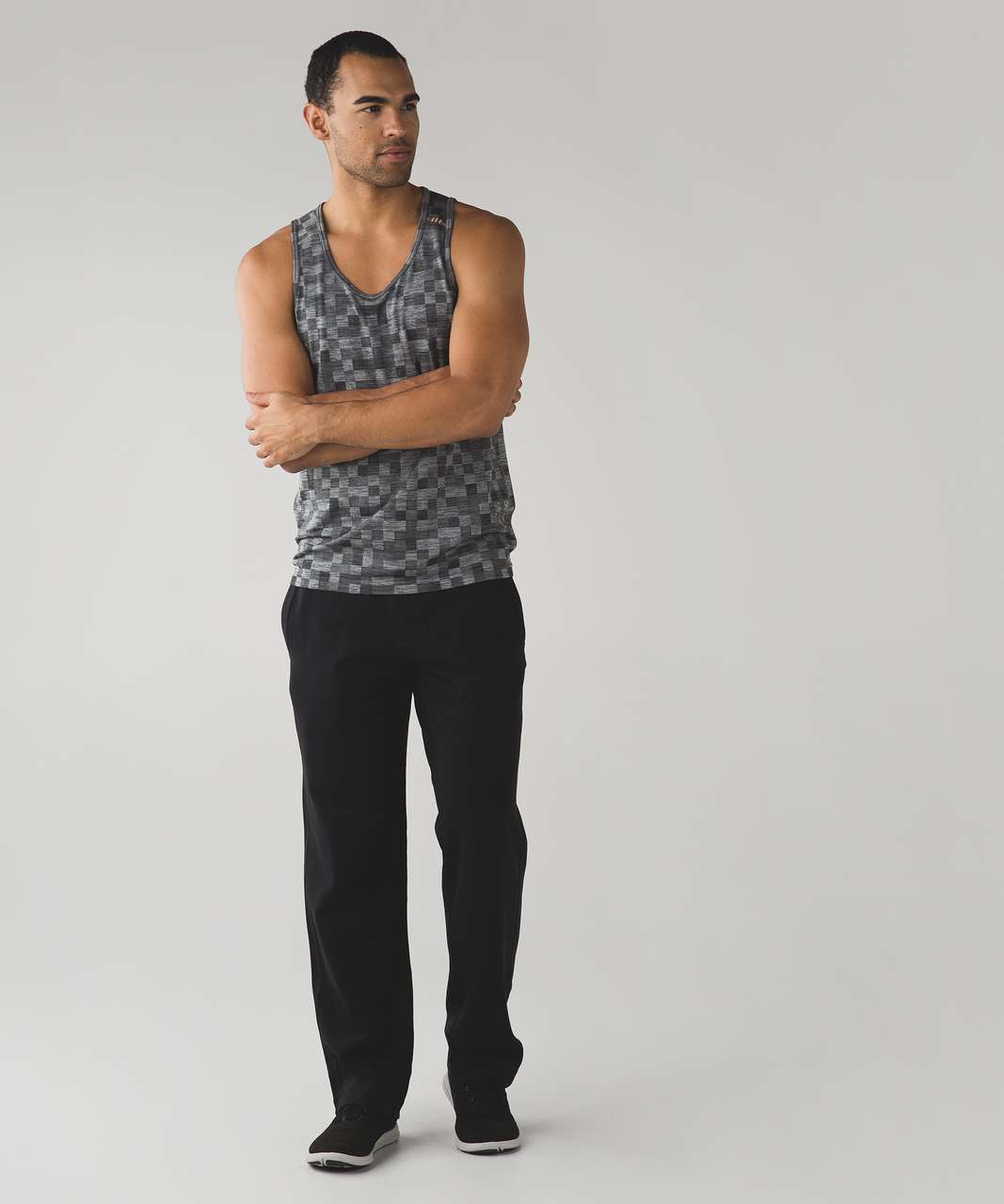 Lululemon Metal Vent Tech Tank - Slate / Black / White