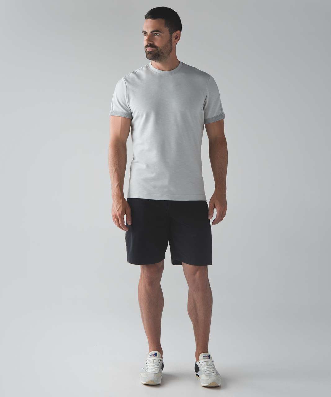 Lululemon Roll Out Crew Short Sleeve - Heathered Silver Spoon