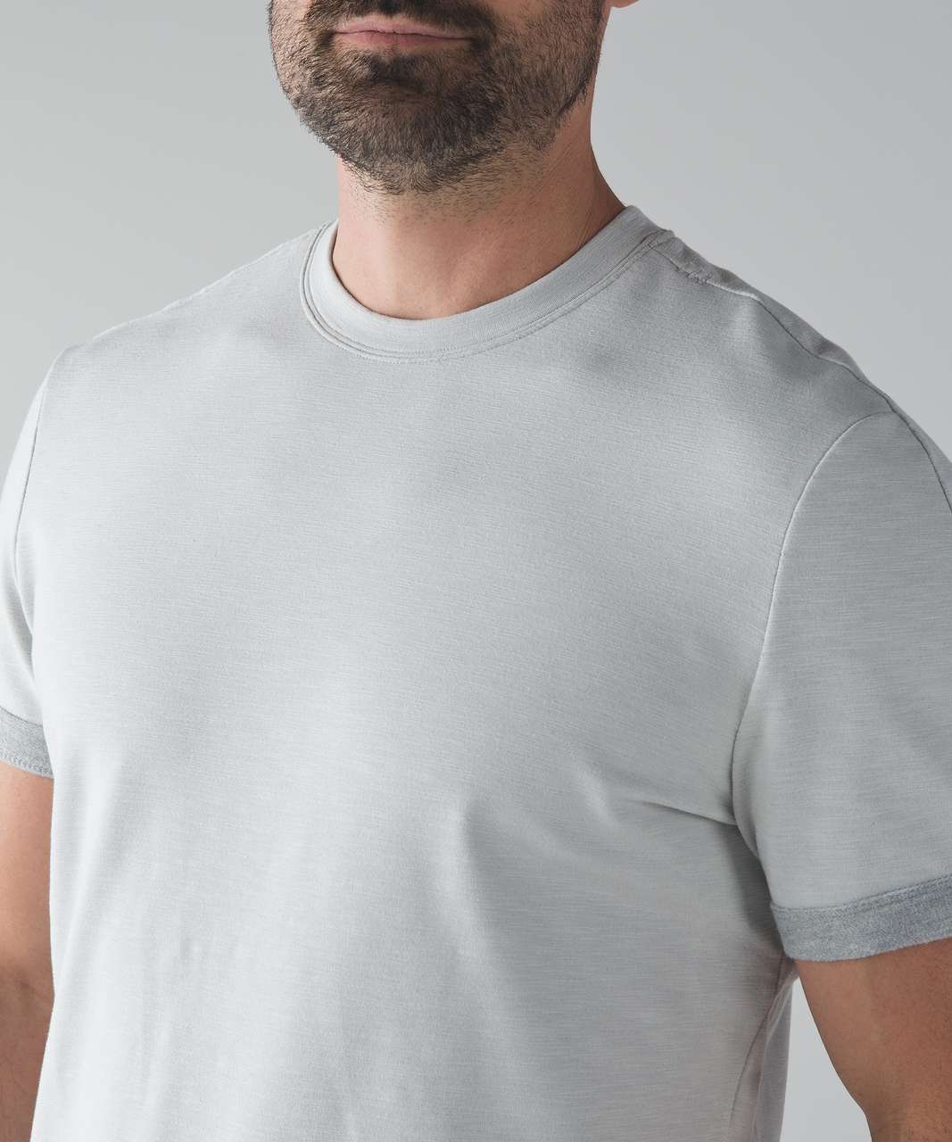 Lululemon Roll Out Crew Short Sleeve - Heathered Silver Spoon