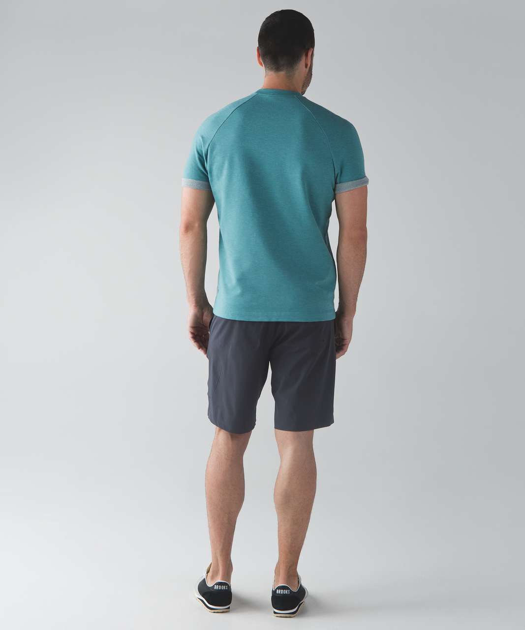 Lululemon Roll Out Crew Short Sleeve - Heathered Turquoise Sea