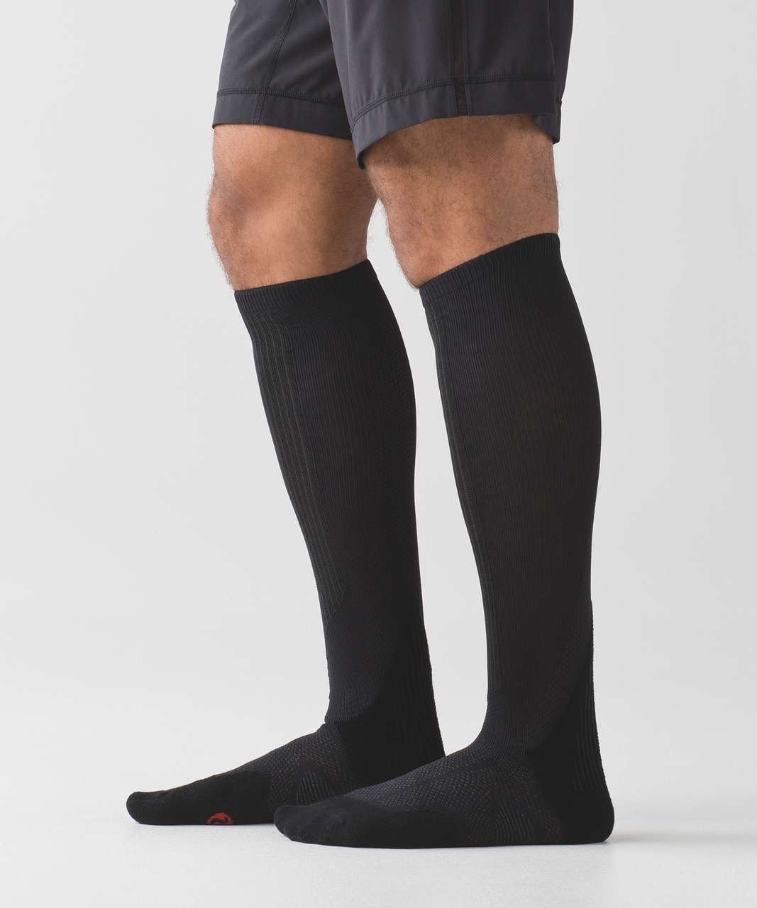 Lululemon Assert Sock Silver - Black / Deep Coal / Prince Red