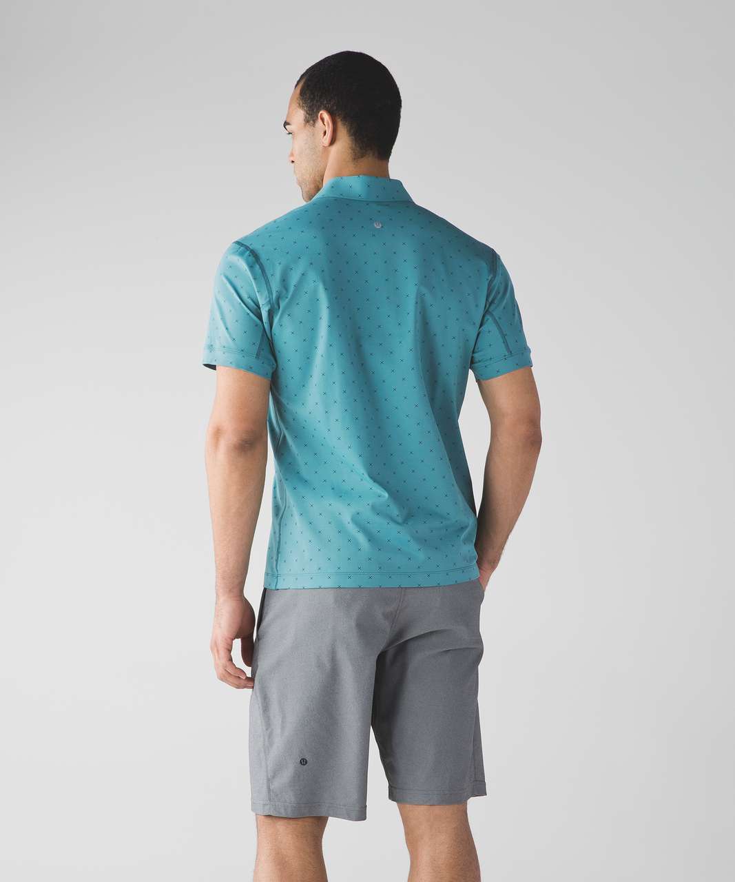 Lululemon Propel Polo - Cross Me Spaced Turquoise Sea Deep Green