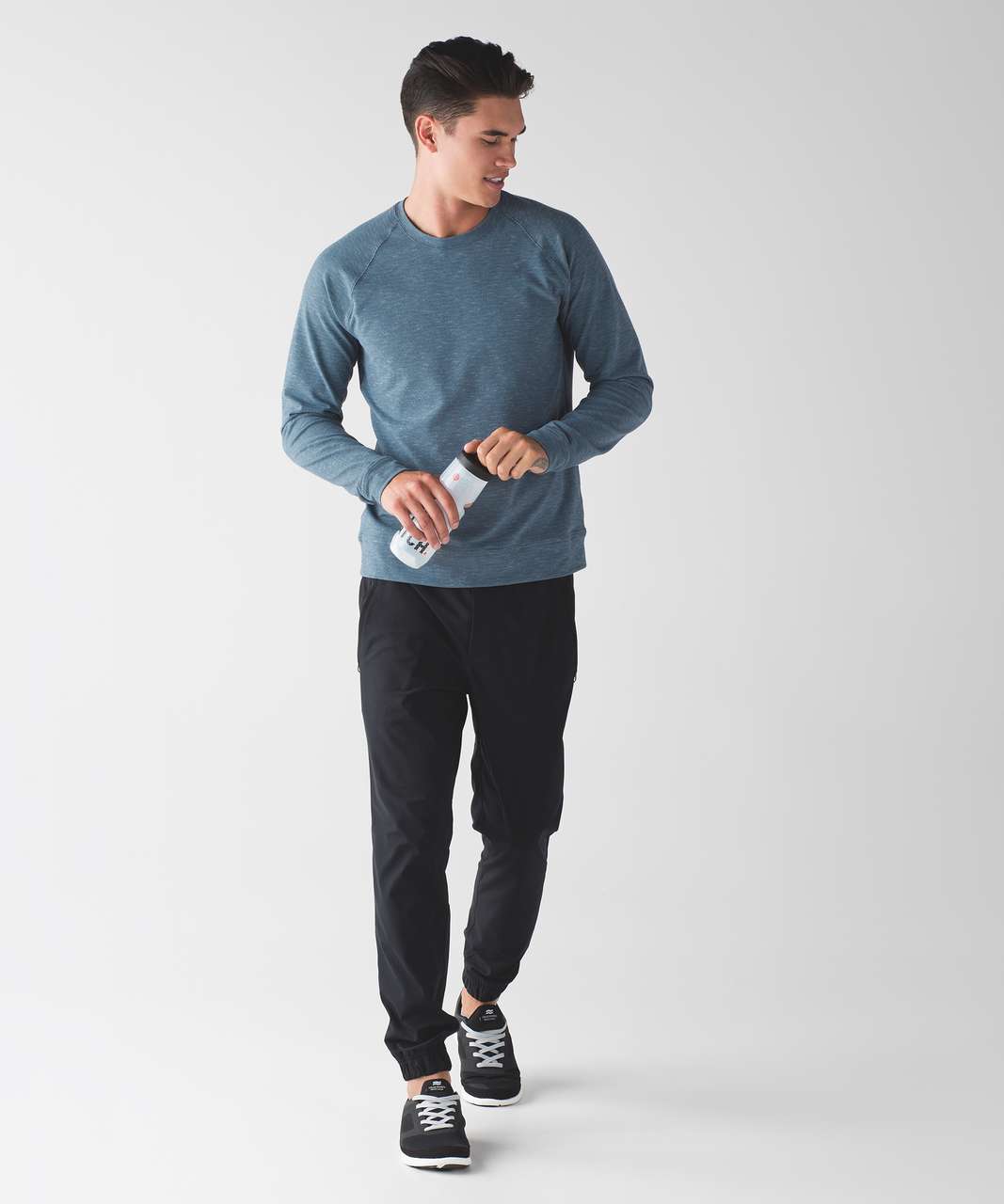 Lululemon Slitstream Long Sleeve Crew - Luon Pique Iron Blue Mercury