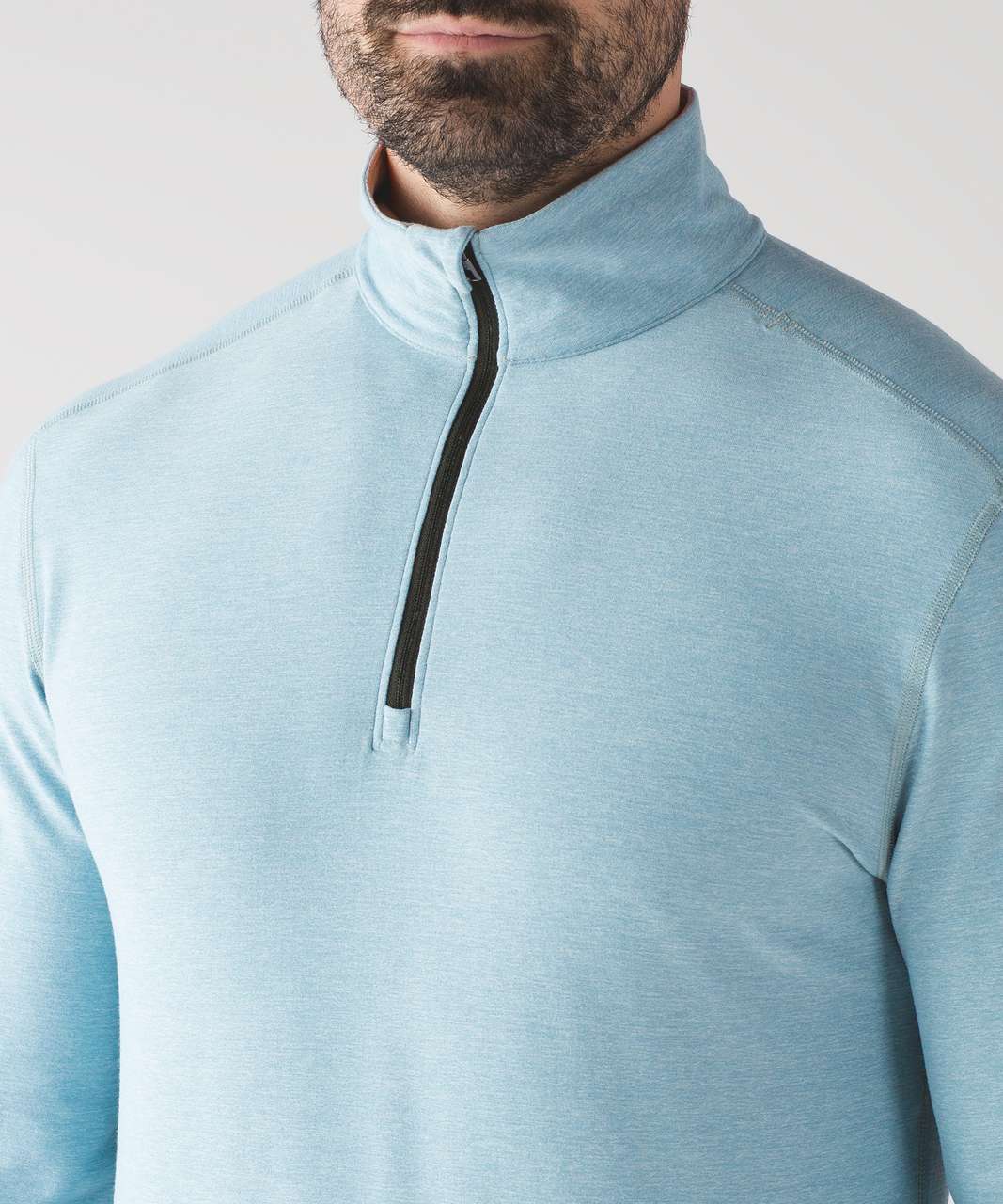 Lululemon Surge Warm 1/2 Zip Silver - Heathered Fighter Blue