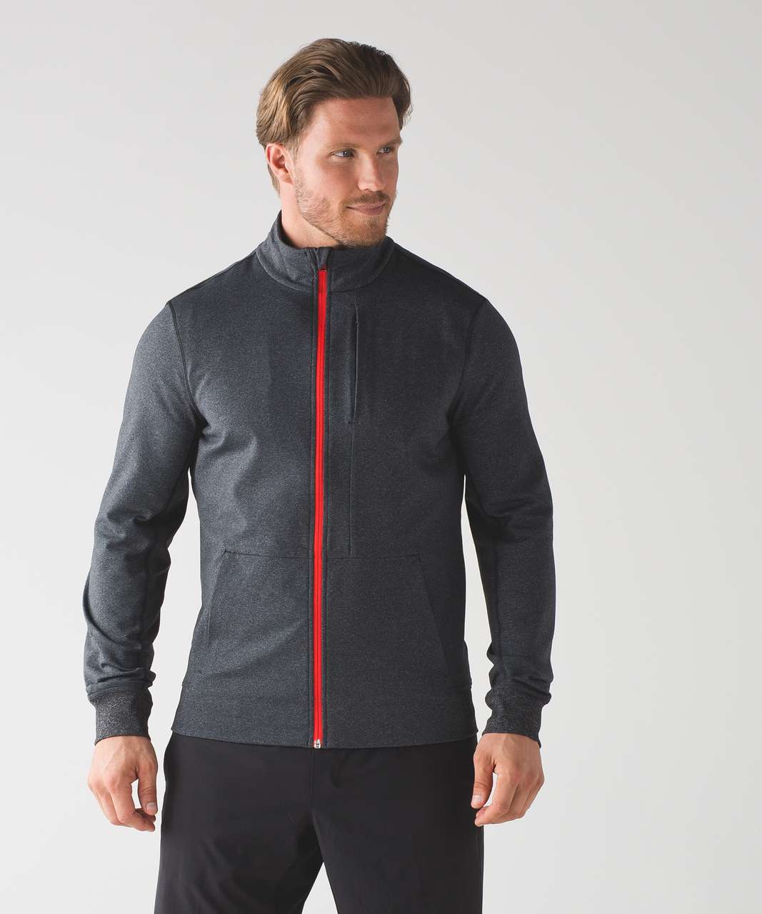 Lululemon PrePost Jacket - Heathered Black / Prince Red