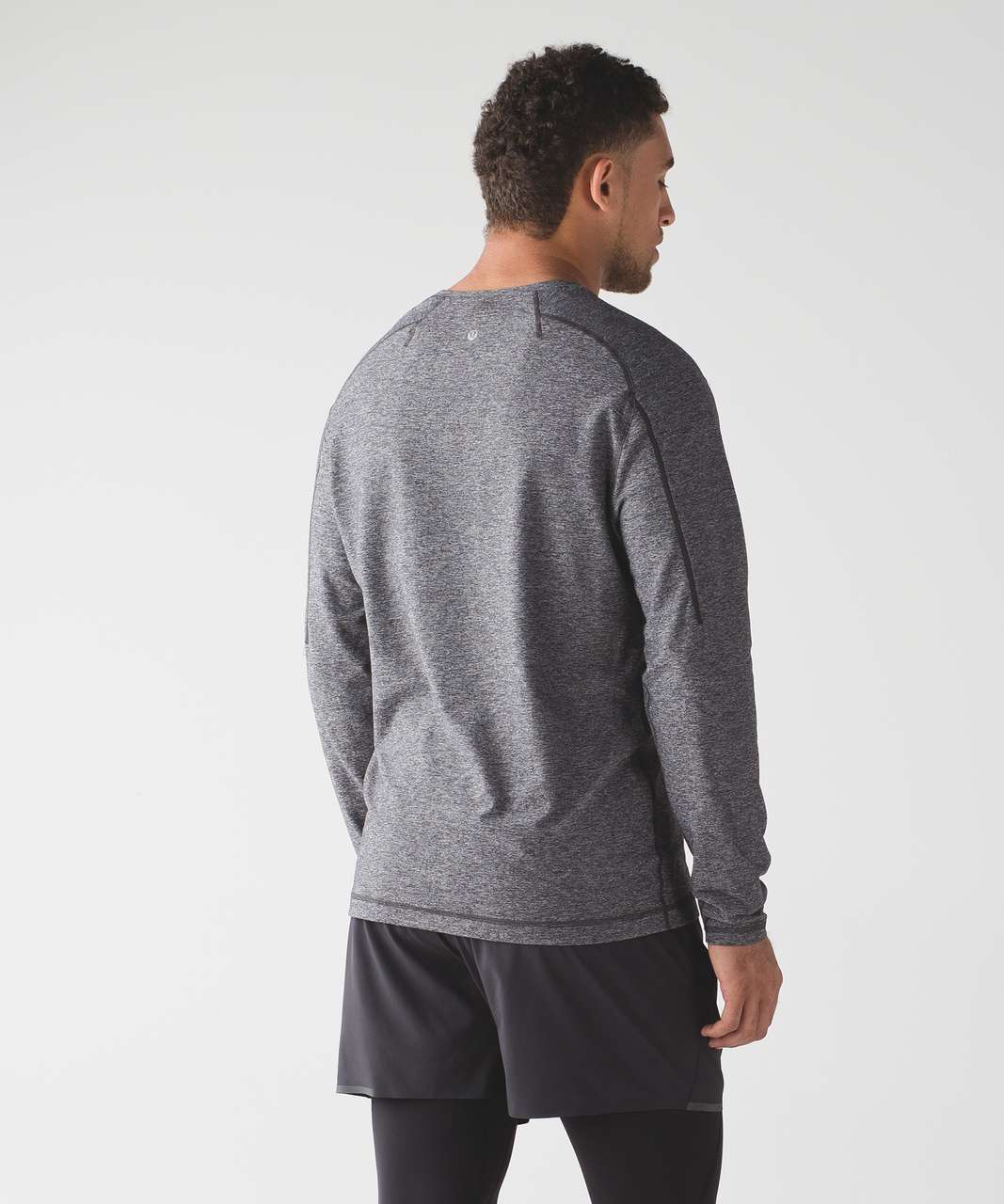 Lululemon Surge Warm Crew Silver - Heathered Black