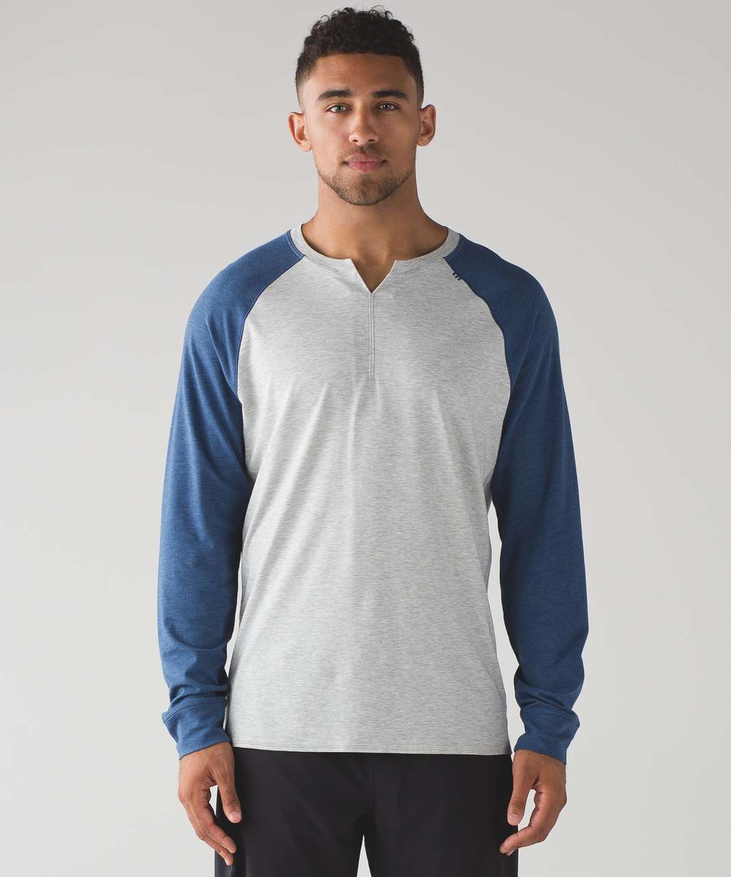 Lululemon Split Long Sleeve - Heathered Light Grey - lulu fanatics