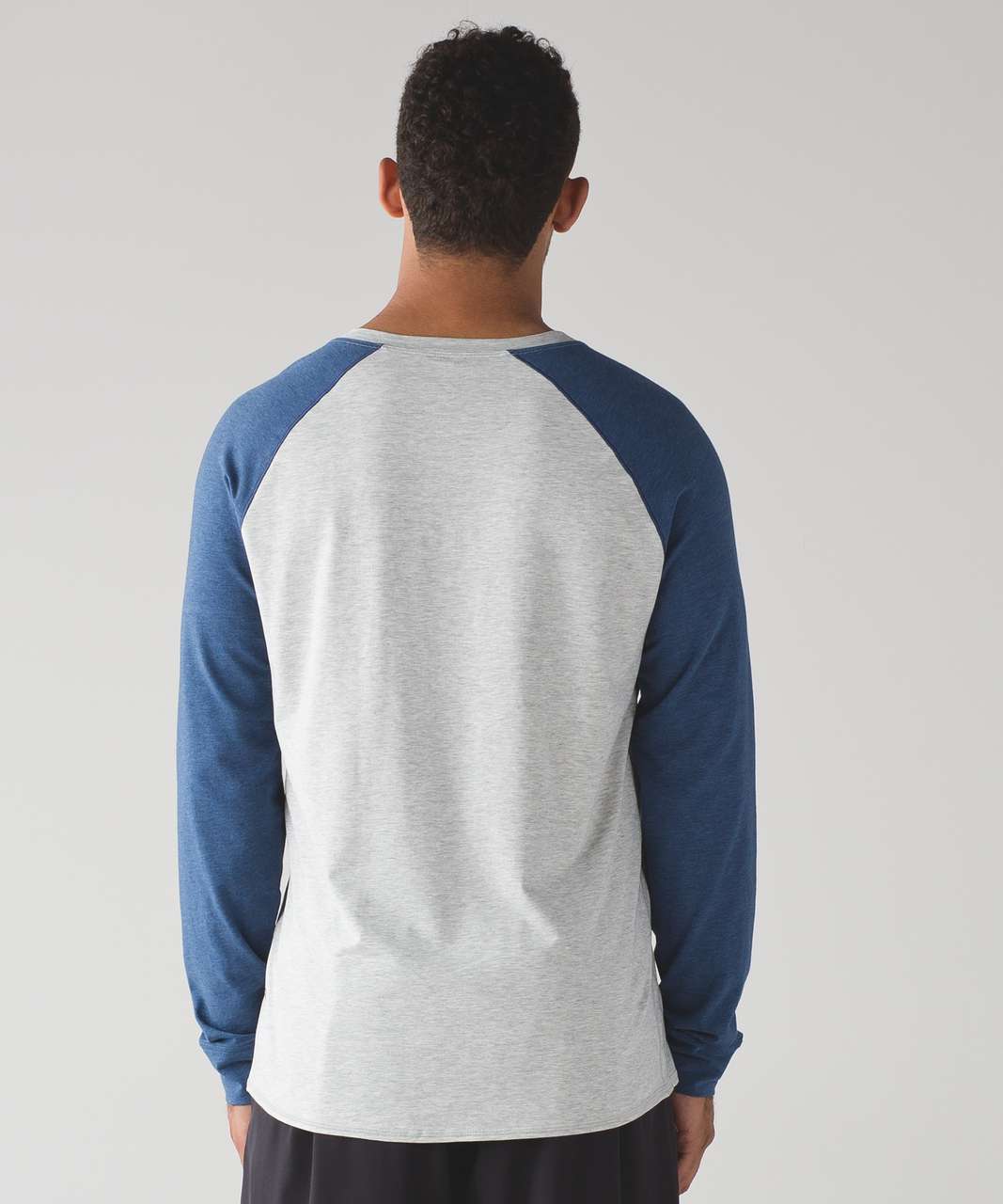 Lululemon Bodhi Long Sleeve - Heathered Light Grey / Heathered Lux Indigo