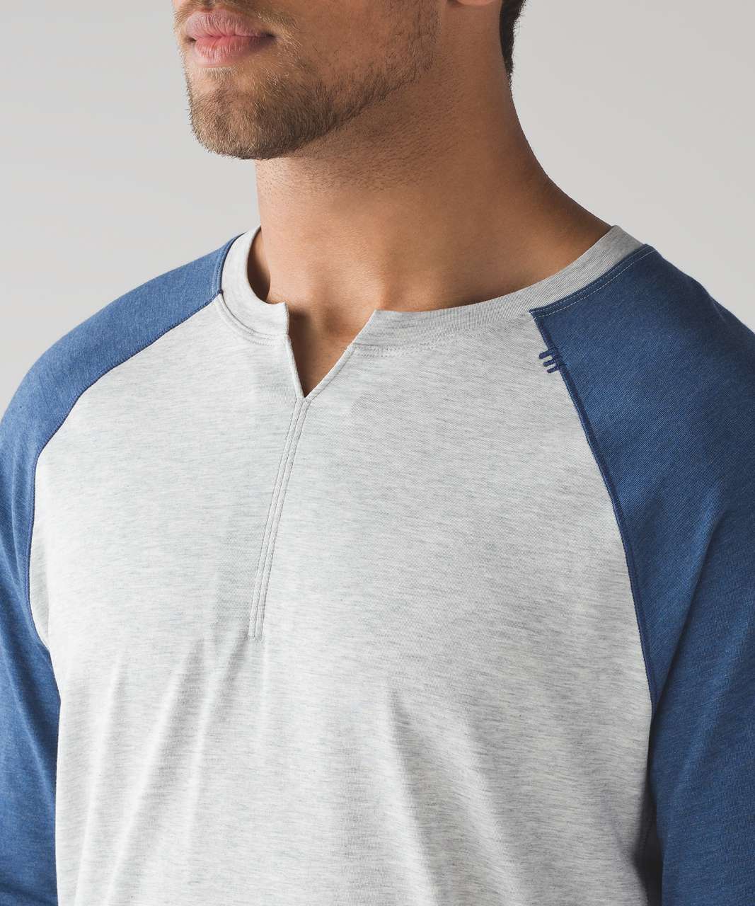 Lululemon Bodhi Long Sleeve - Heathered Light Grey / Heathered Lux Indigo