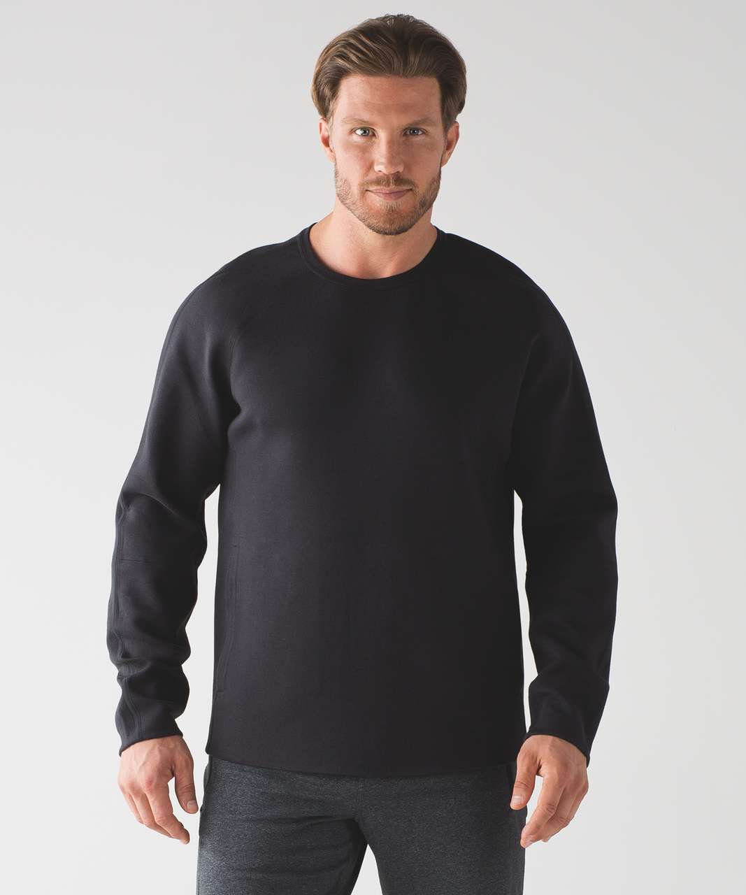 Lululemon Chamber Long Sleeve - Black / Heathered Uniform Fatigue