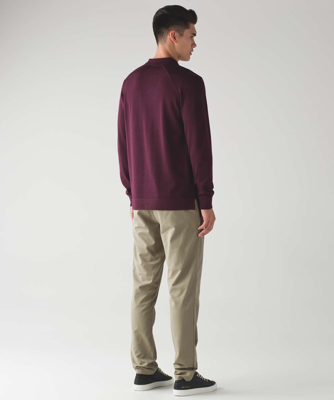 Lululemon Techwool Long Sleeve Polo - Cassis