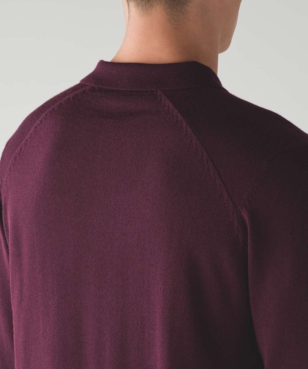 Lululemon Techwool Long Sleeve Polo - Cassis