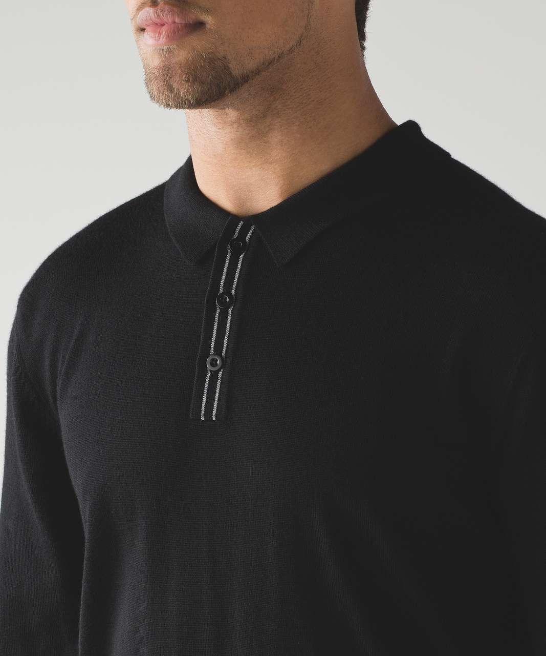 Lululemon Techwool Long Sleeve Polo - Black