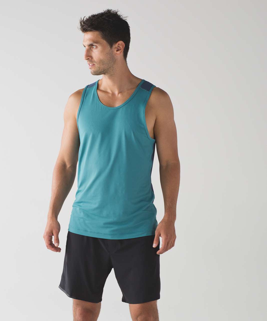 Lululemon Out Run Tank - Glacier Lake / Iron Blue