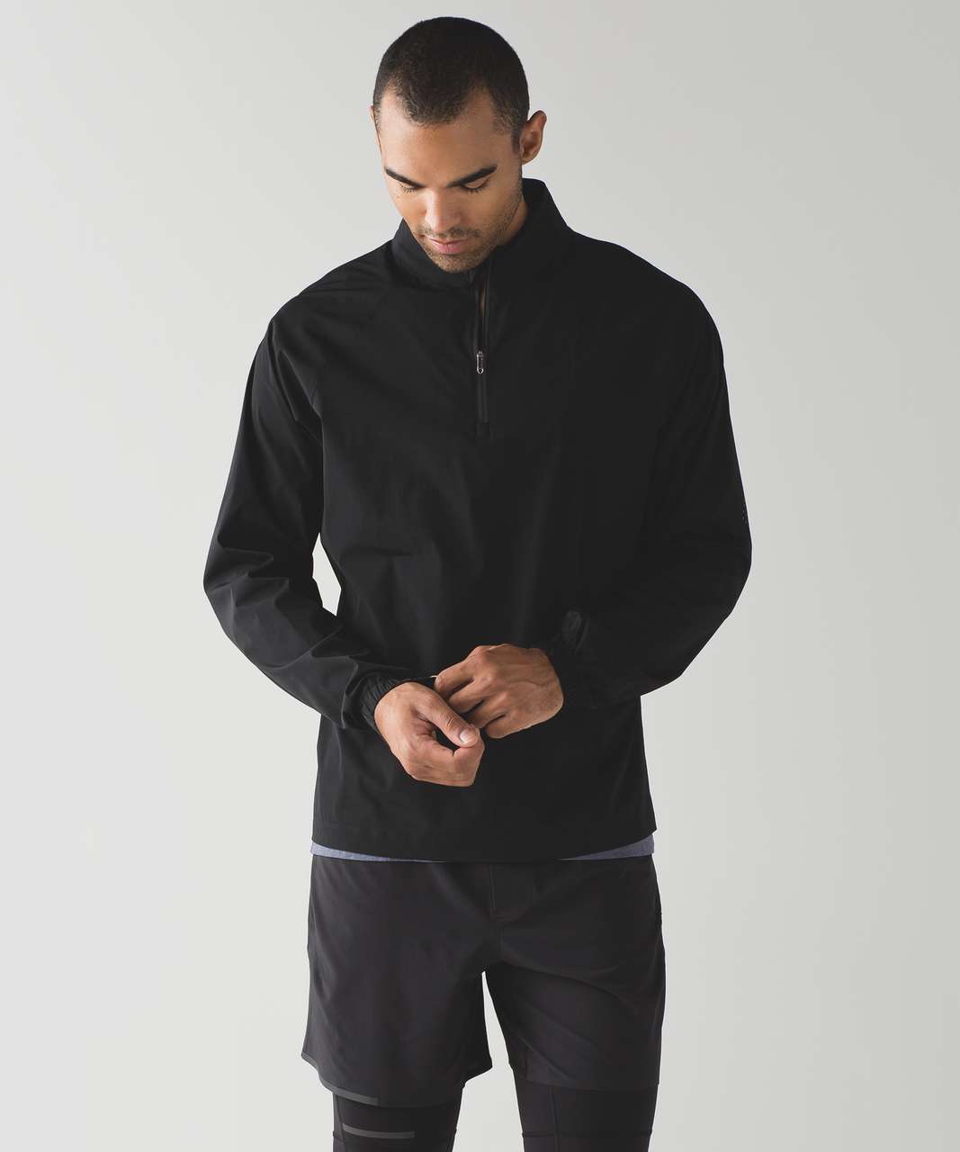 Lululemon Surge Half Zip - Black - lulu fanatics