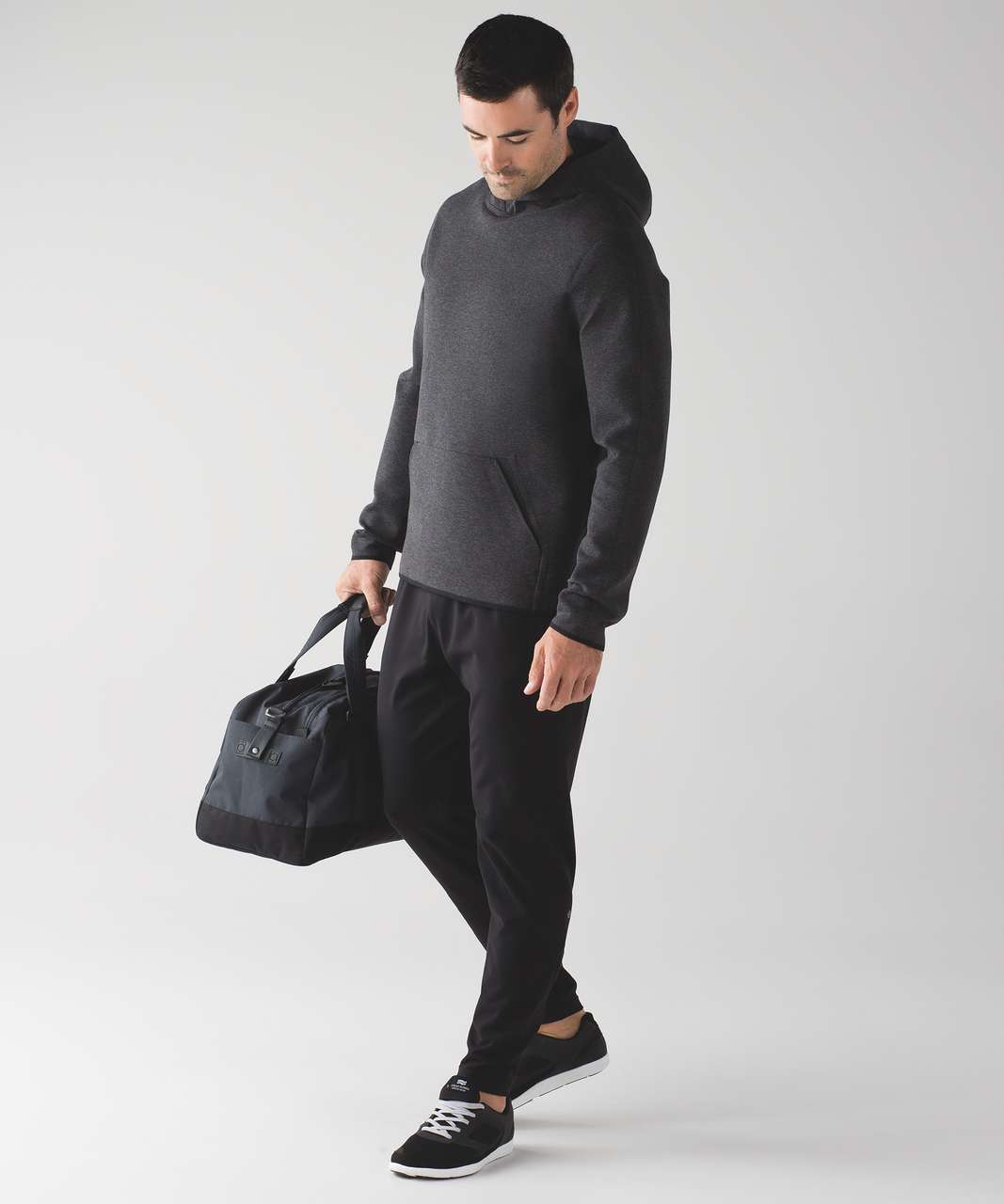 Lululemon Stratum Pullover Hoodie - Heathered Cable / Black - lulu