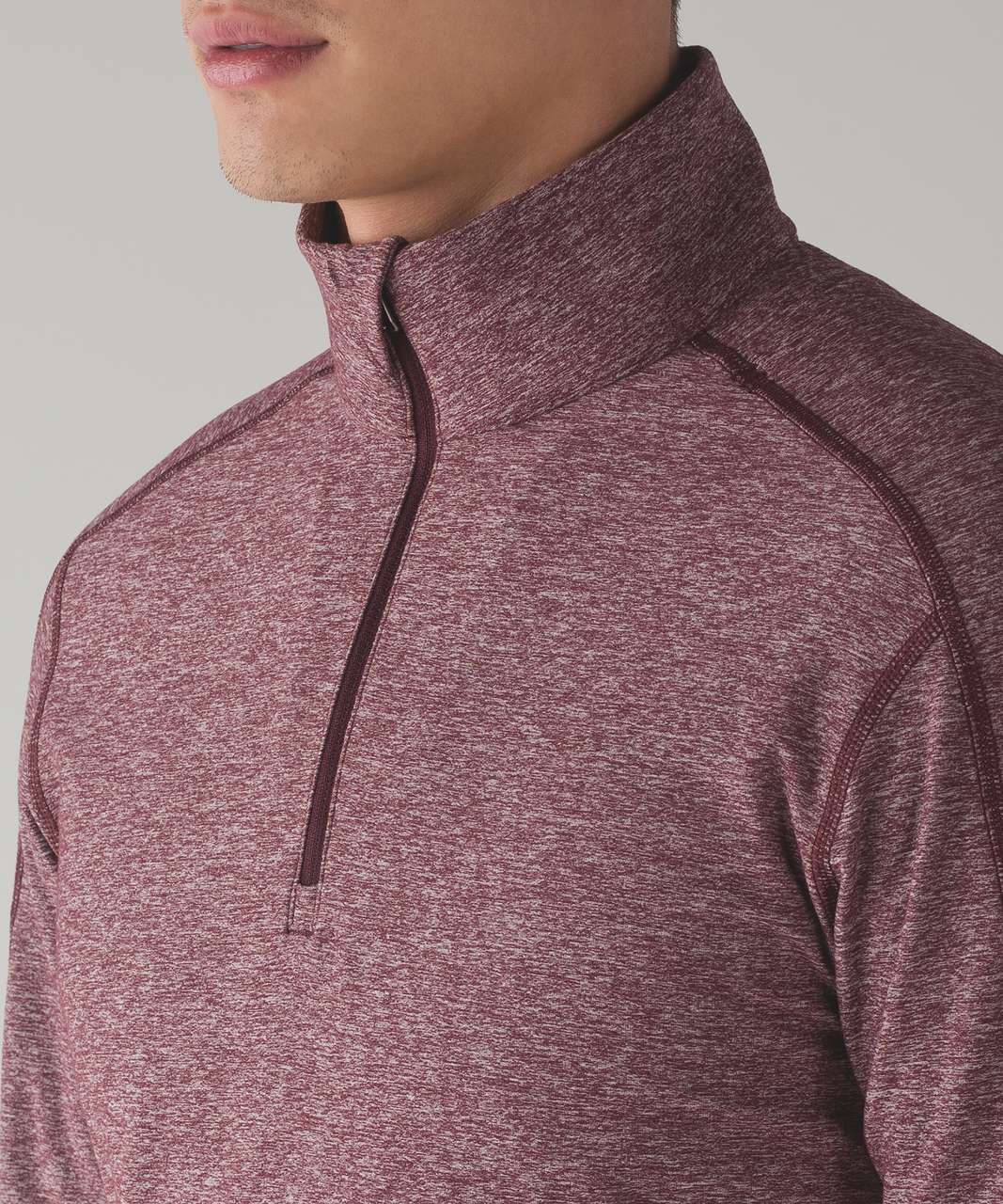 Lululemon Surge Warm 1/2 Zip Silver - Heathered Cassis