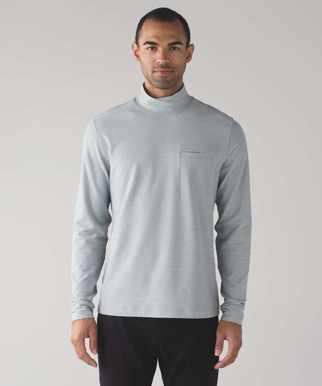 Lululemon Surge High Neck Long Sleeve - Heathered Mercury