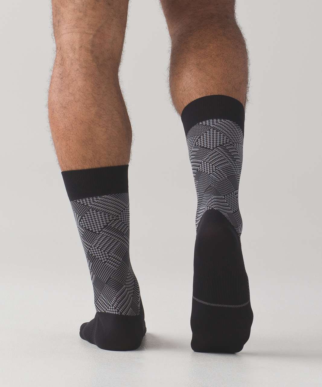 Lululemon City Sock Silver - Black / White / Oxblood